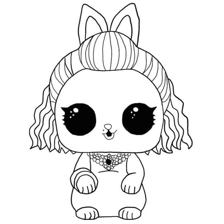 80s Bunny van LOL Pets kleurplaat