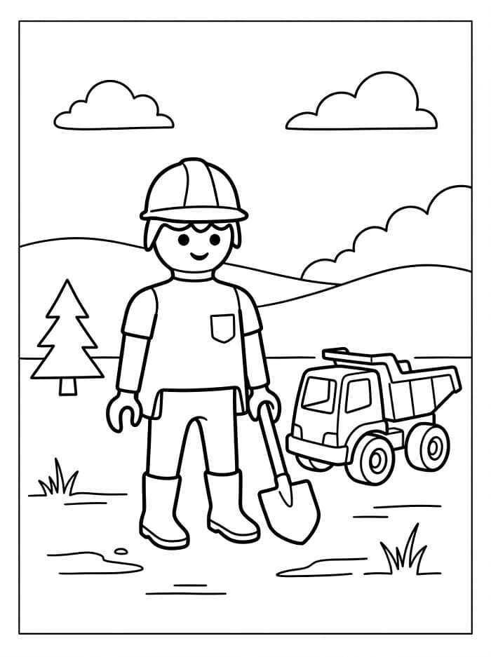 Playmobil kleurplaat