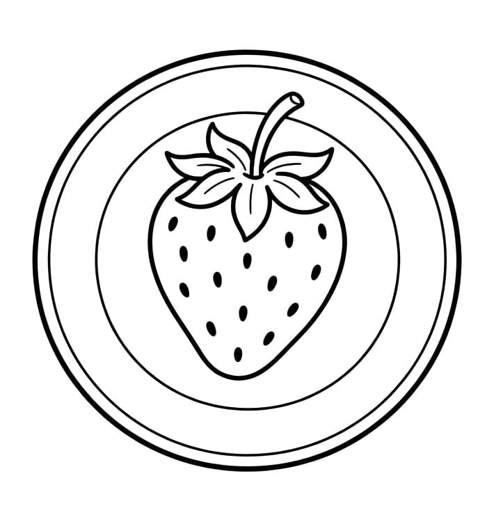 Aardbeien op een bord