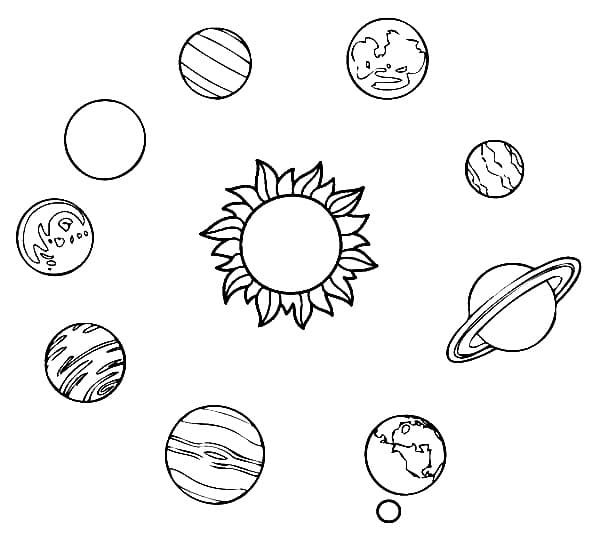 Afdrukbaar Gratis Zonnestelsel