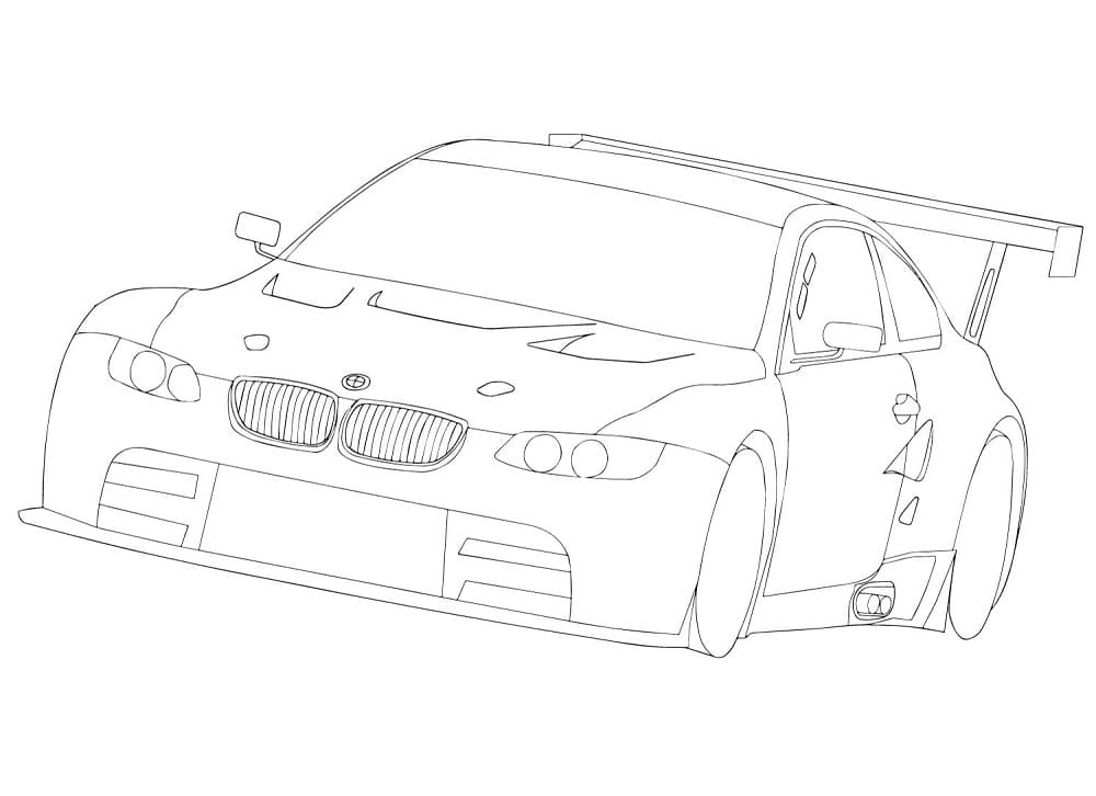 Afdrukbare BMW gratis kleurplaat