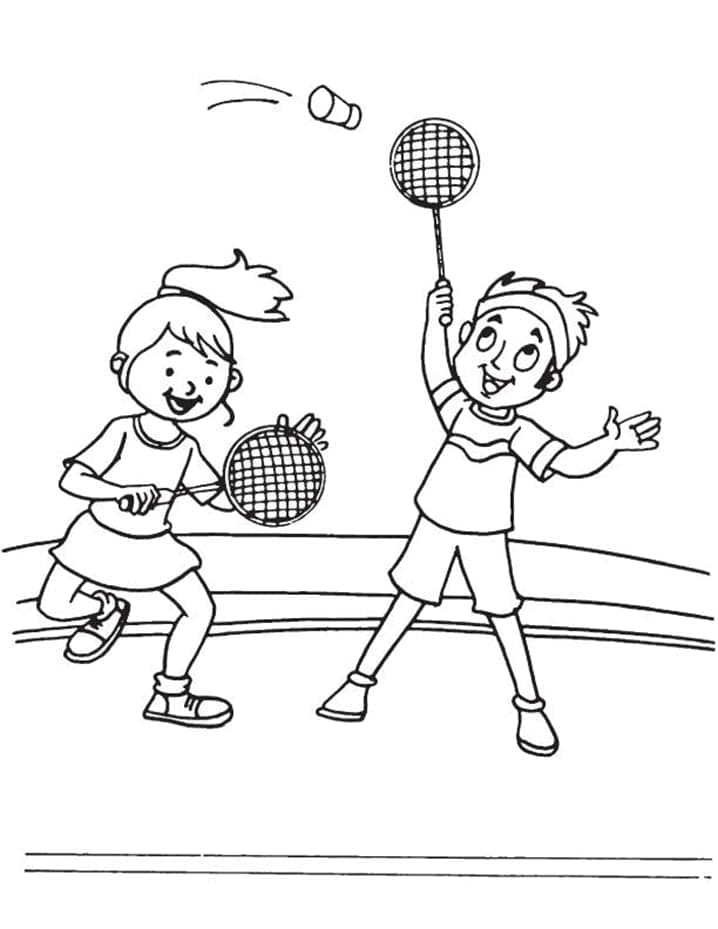 Afdrukbare Badminton Afbeelding