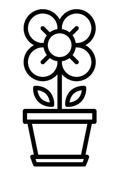 Afdrukbare Bloempot afbeelding
