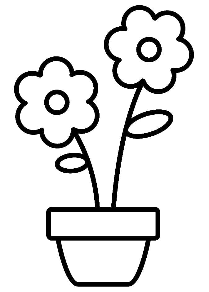 Afdrukbare Bloempot gratis