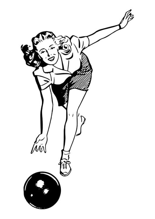 Afdrukbare Bowling Afbeelding