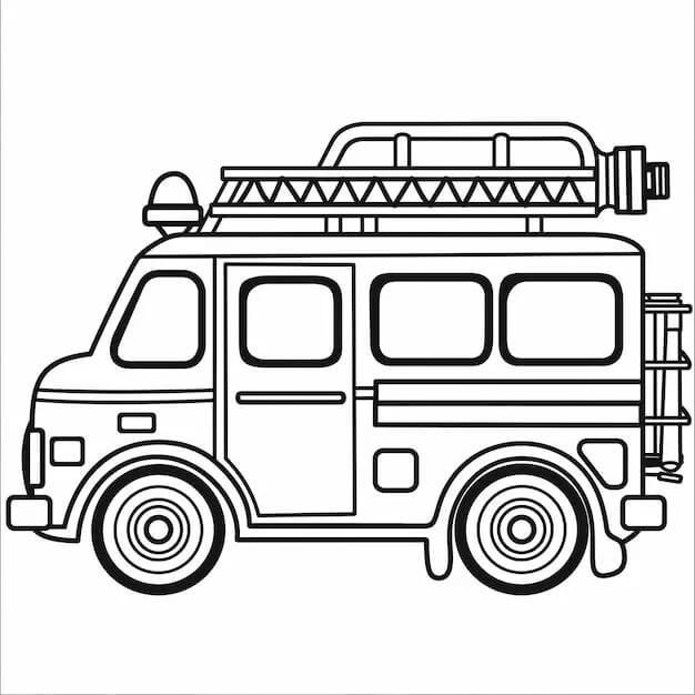 Afdrukbare Brandweerwagen afbeelding