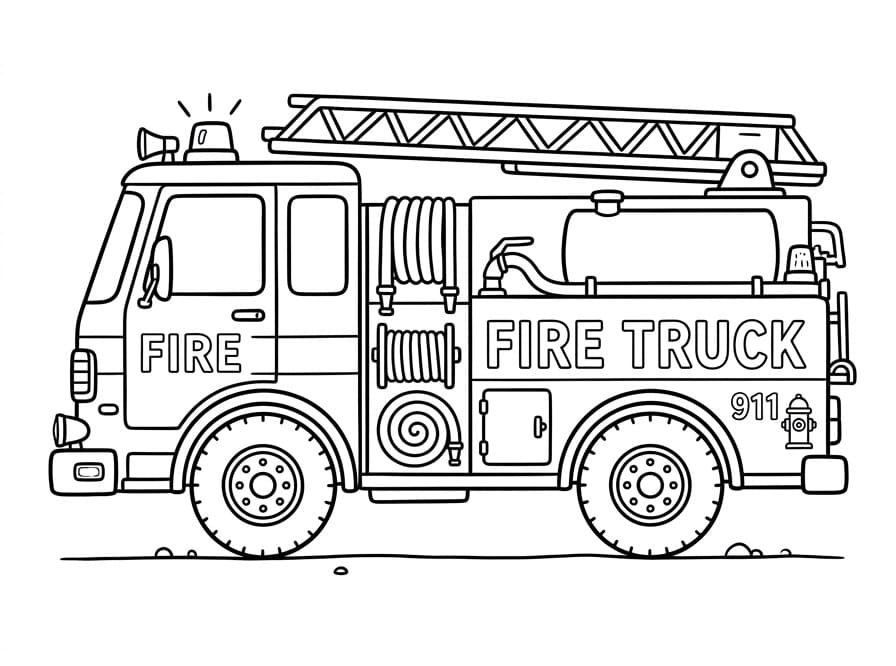 Afdrukbare Brandweerwagen