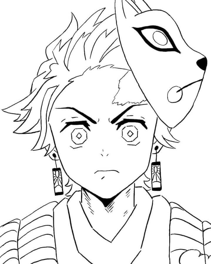 Afdrukbare Demon Slayer Illustratie