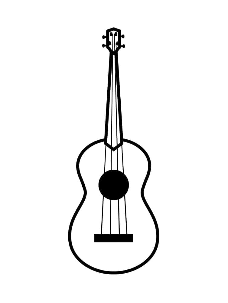 Afdrukbare Gitaar Illustratie