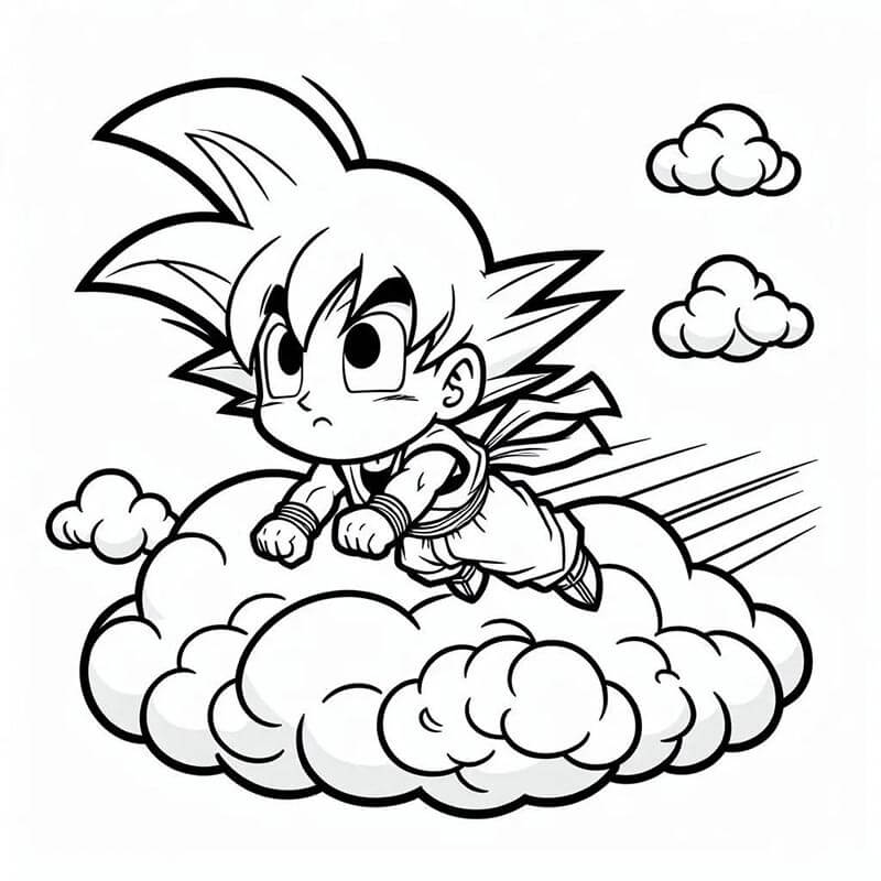 Afdrukbare Goku Illustratie