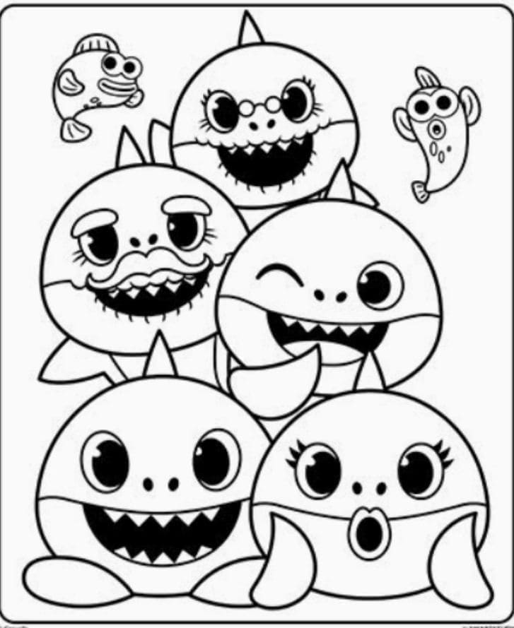 Afdrukbare Gratis Baby Shark