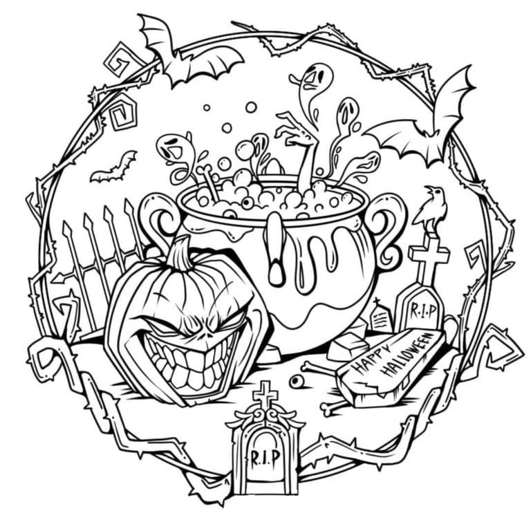 Afdrukbare Gratis Halloween Mandala