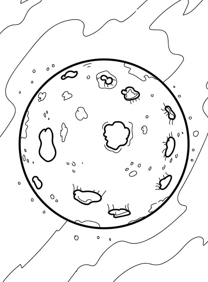 Planeten kleurplaat