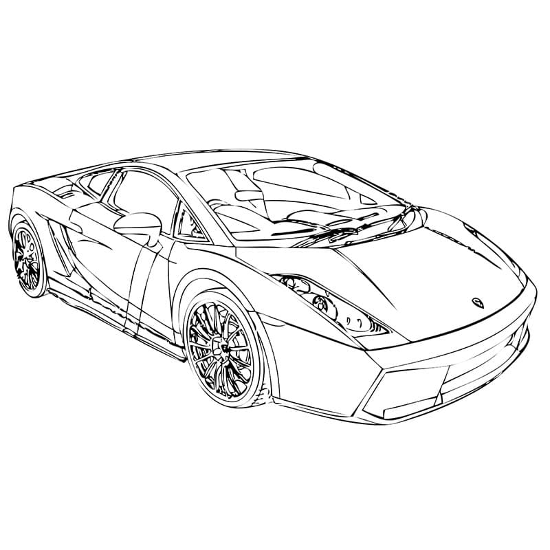 Afdrukbare Lamborghini voor kinderen