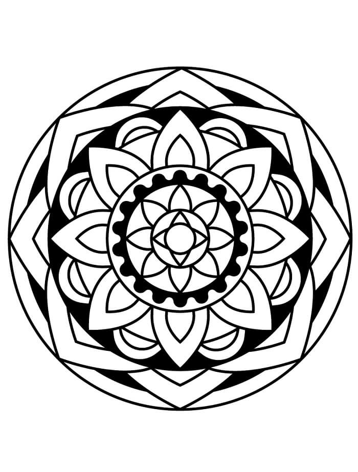 Afdrukbare Mandala Illustratie