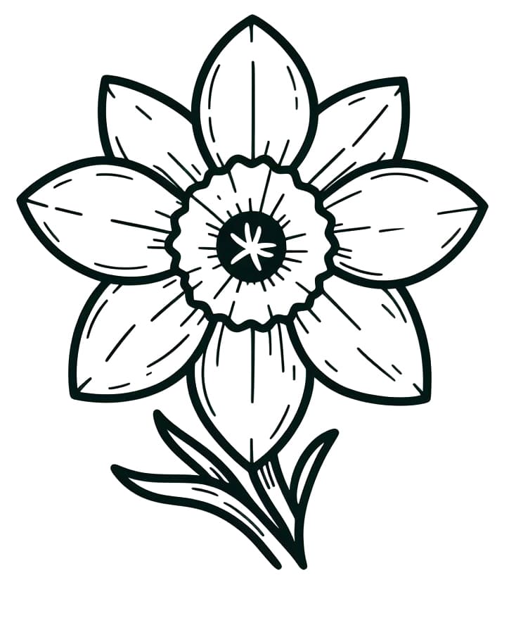 Afdrukbare Narcis voor kinderen