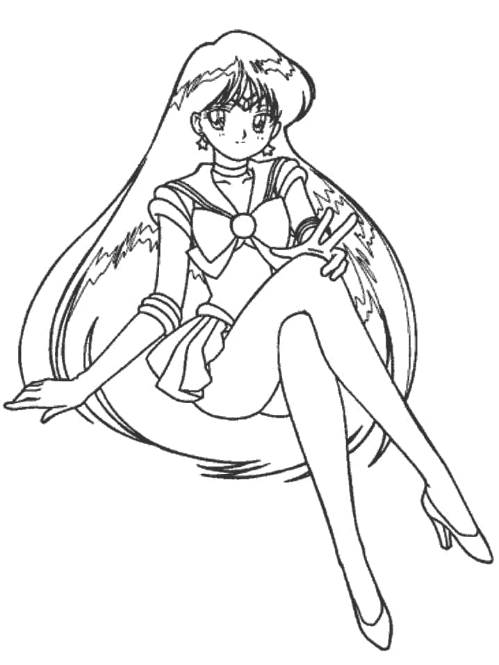 Afdrukbare Sailor Moon Illustratie