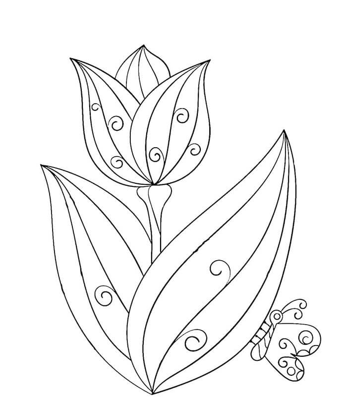 Afdrukbare Tulp gratis
