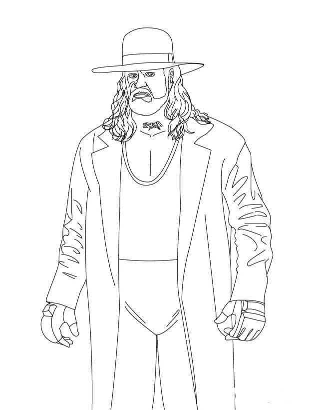 Afdrukbare WWE afbeelding kleurplaat