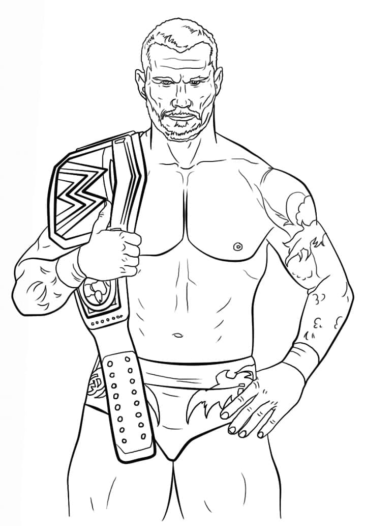 WWE kleurplaat