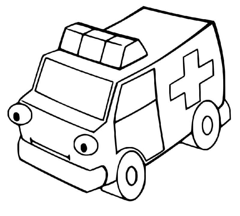 Afdrukbare ambulance afbeelding
