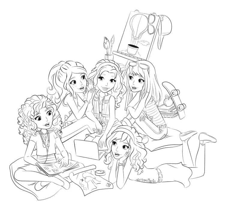 Afdrukbare gratis Lego Friends