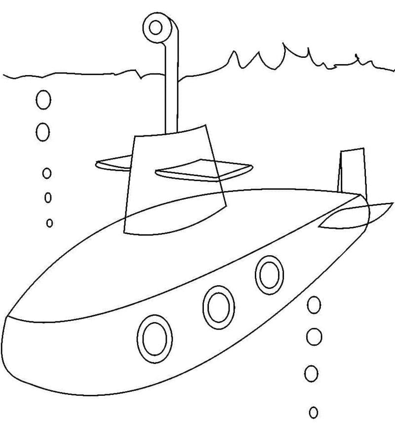 Afdrukbare gratis onderzeeër
