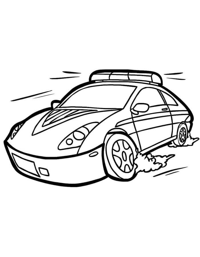 Afdrukbare gratis politieauto