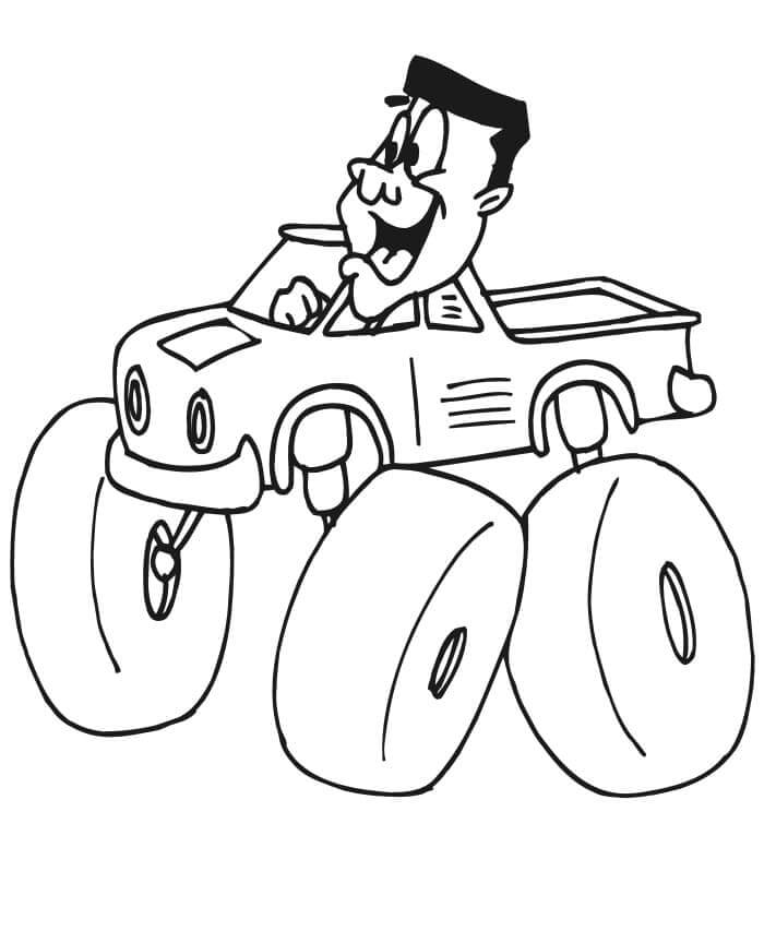 Afdrukbare monstertruck gratis