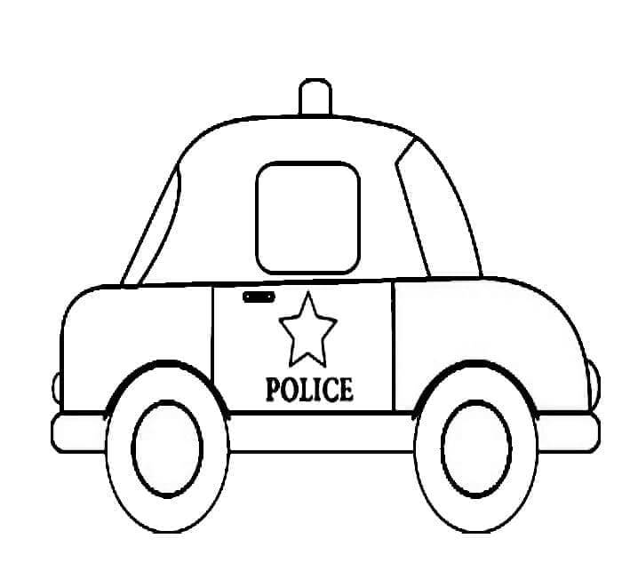 Afdrukbare politieauto afbeelding