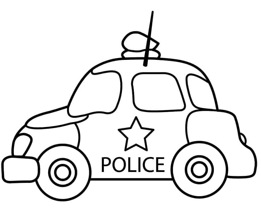 Afdrukbare politieauto gratis
