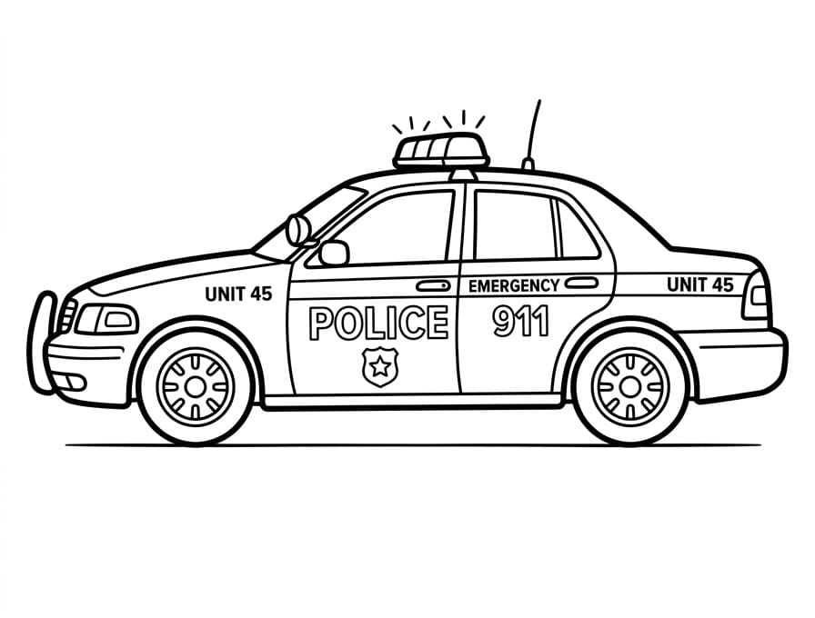 Afdrukbare politieauto