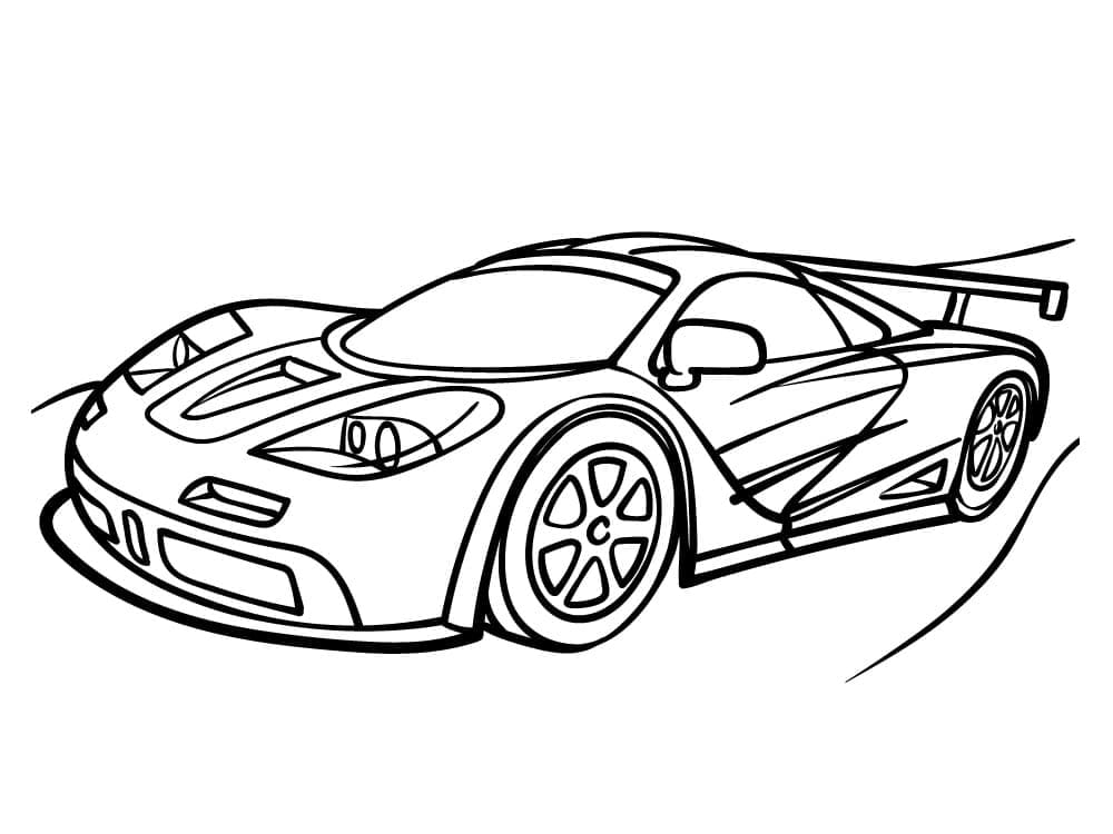 Afdrukbare raceauto afbeelding