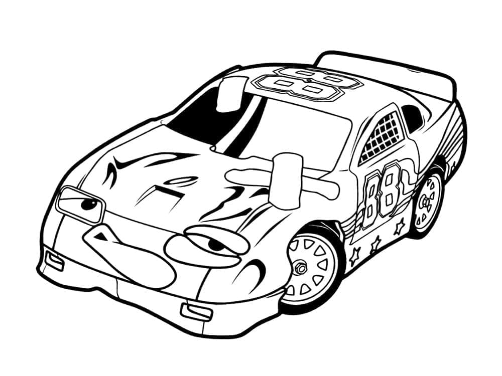 Afdrukbare raceauto gratis