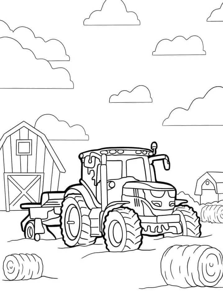 Afdrukbare tractor gratis