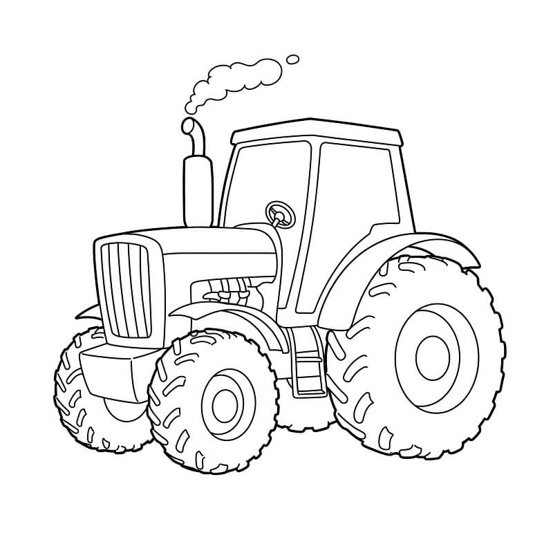 Afdrukbare tractor voor kinderen