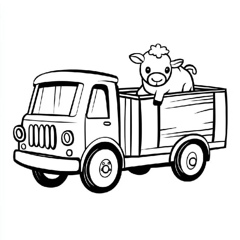 Afdrukbare vrachtwagen gratis