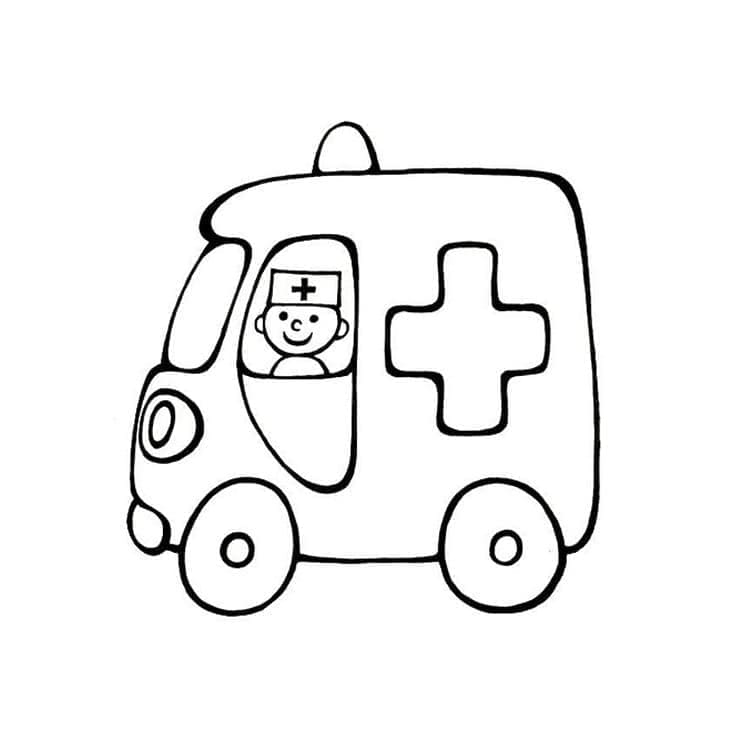 Ambulance afdrukbaar voor kinderen
