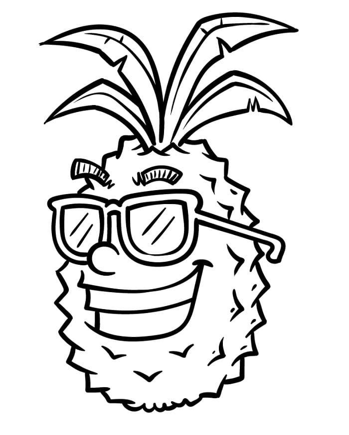 Ananas met zonnebril
