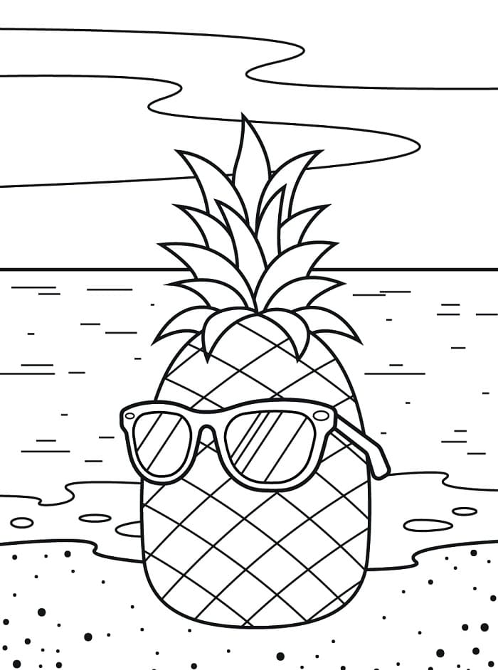 Ananas op het strand