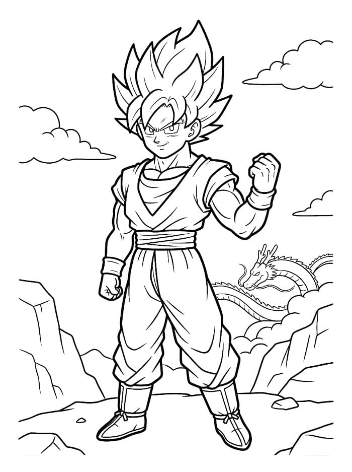 Dragon Ball Z kleurplaat