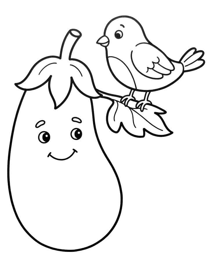 Aubergine gratis te printen