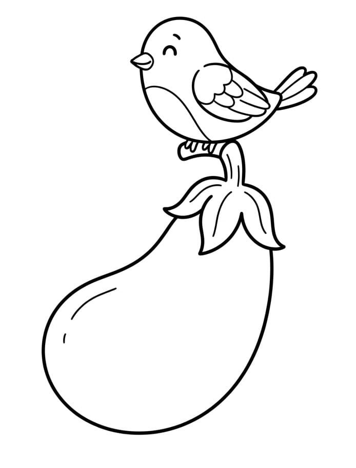 Aubergine om te printen