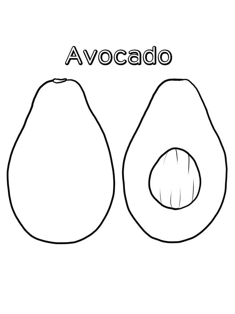 Avocado gratis te printen