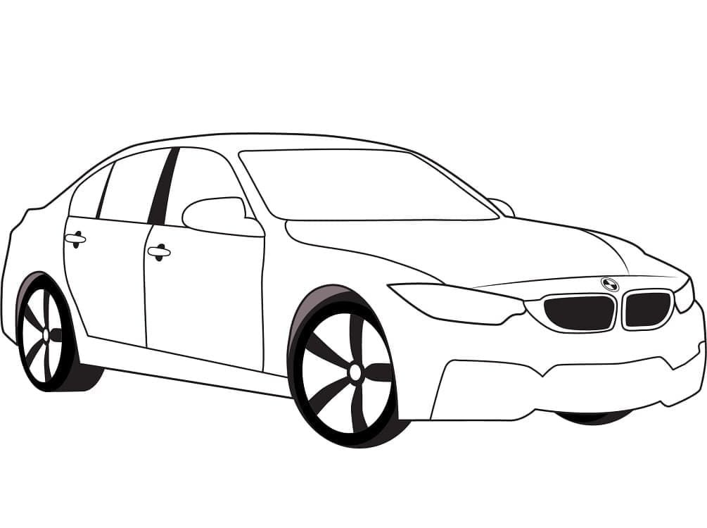 BMW afdrukbaar voor kinderen kleurplaat