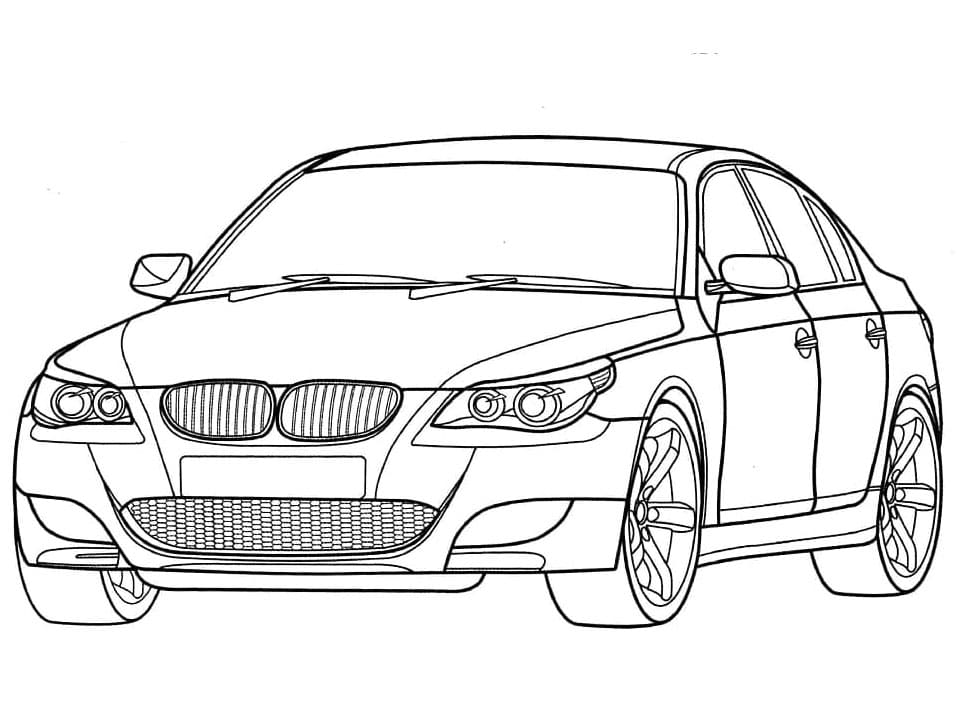 BMW gratis afbeelding kleurplaat