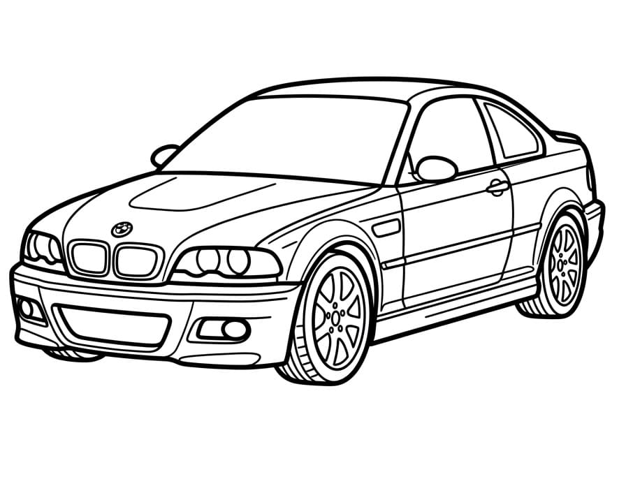 BMW printen kleurplaat