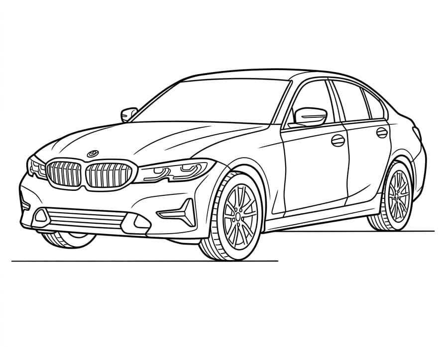 BMW-voertuig kleurplaat