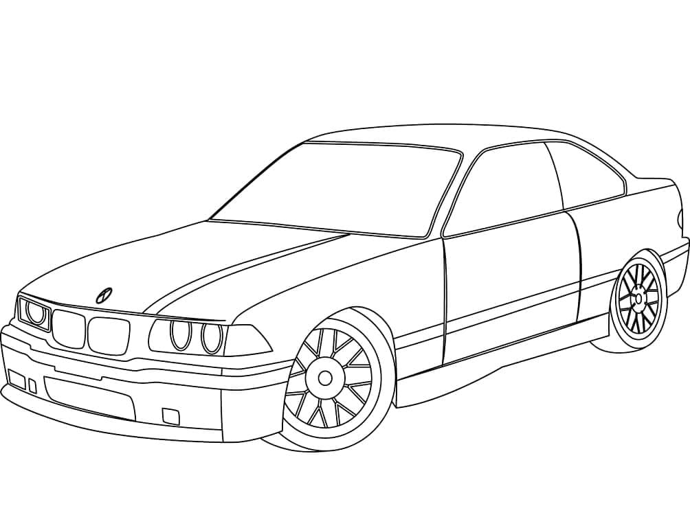 BMW voor kinderen kleurplaat