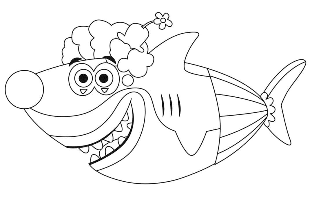 Baby Shark om Uit te Printen